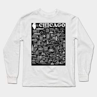 Chicago Map Long Sleeve T-Shirt